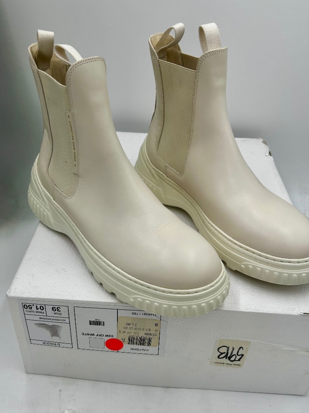 Women’s Christian Dior D-Racer Boots. Size 39.
